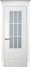 Изображение товара Межкомнатная ульяновская дверь Текона Смальта 08 Белый RAL 9003 остекленная