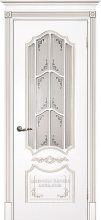 Изображение товара Межкомнатная ульяновская дверь Текона Смальта 10 Белый RAL 9003 остекленная