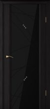 Изображение товара Межкомнатная ульяновская дверь Текона Страто 02 Черный дуб остекленная