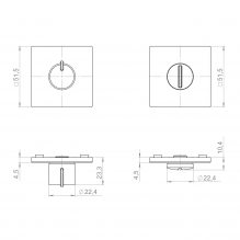 Изображение товара Ручка поворотная BK6.K.YM BL-26 черный