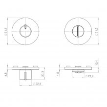 Изображение товара Ручка поворотная BK6.R.YM BL-26 черный
