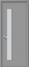 Изображение товара Межкомнатная ламинированная дверь Браво Гост ПО-1 Л-16 (Серый) остекленная