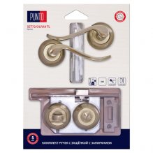 Изображение товара Комплект ручек с защелкой c запиранием LM/A SET72R.TL54.OLIVIA/HD ABG-6 бронза