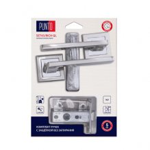 Изображение товара Комплект ручек с защелкой без запирания LM/A SET45K.QL52.RICH/HD SN/CP-3 матовый никель/хром