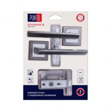 Изображение товара Комплект ручек с защелкой без запирания LM/A SET45K.QL52.BLADE/HD GR/CP-23 графит/хром