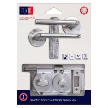 Изображение товара Комплект ручек с защелкой без запирания LM/A SET45R.RS52.SPARK/HD SN-3 матовый никель