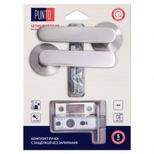 Изображение товара Комплект ручек с защелкой без запирания LM/A SET45R.RS52.PORTO/HD SN-3 матовый никель