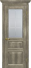 Изображение товара Межкомнатная дверь с эко шпоном Мариам Тоскана-2 Гриджио остекленная