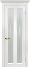 Изображение товара Межкомнатная дверь с эко шпоном Мариам Тоскана-5 Пломбир остекленная