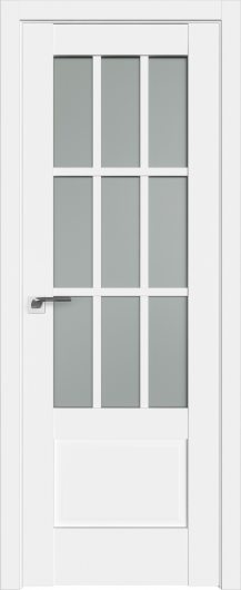 Межкомнатная дверь с эко шпоном PROFILDOORS 104U Аляска ст.матовое остекленная — фото 1