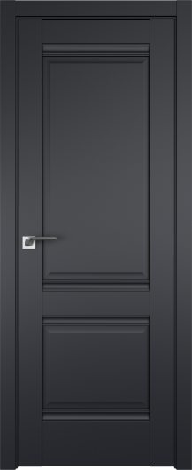 Межкомнатная дверь с эко шпоном PROFILDOORS 1U Черный матовый глухая — фото 1
