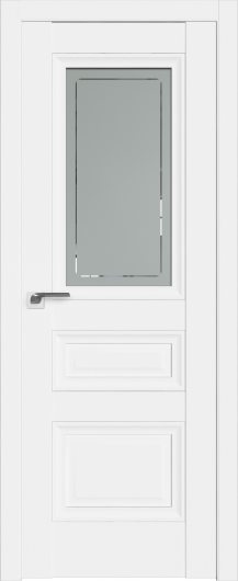 Межкомнатная дверь с эко шпоном PROFILDOORS 2.115U Аляска гравировка остекленная — фото 1