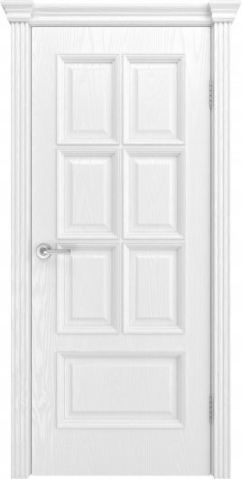 Межкомнатная ульяновская дверь Текона Фрейм 10 Ясень белоснежный глухая — фото 1