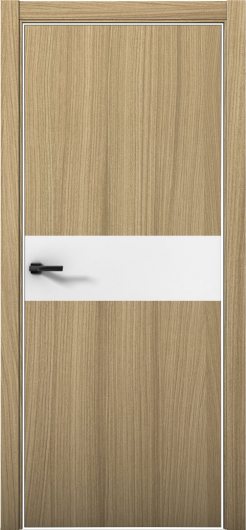 Межкомнатная дверь с экошпоном Aurum Doors Плутоний Pu 5 Дуб Светлый Al White Аляска — фото 1