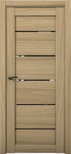 Межкомнатная дверь с экошпоном Aurum Doors Кобальт Co 1 Дуб Светлый Черный лакобель — фото 1