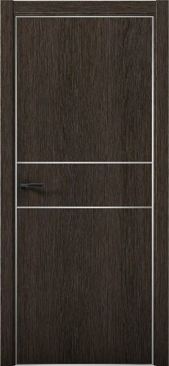 Межкомнатная дверь с экошпоном Aurum Doors Плутоний Pu 3 Дуб Темный Анодированная кромка Al — фото 1