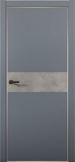 Межкомнатная дверь с экошпоном Aurum Doors Паладий Pd 5 Антрацит Gold Edition Бетон LOFT — фото 1