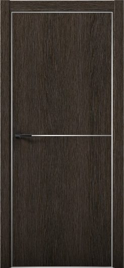 Межкомнатная дверь с экошпоном Aurum Doors Плутоний Pu 2 Дуб Темный Анодированная кромка Al — фото 1