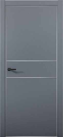 Межкомнатная дверь с экошпоном Aurum Doors Паладий Pd 3 Антрацит Анодированная кромка Al — фото 1