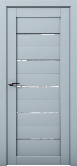 Межкомнатная дверь с экошпоном Aurum Doors Кобальт Co 1 Deep Blue Прозрачное зеркало — фото 1