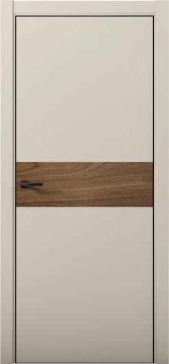 Межкомнатная дверь с экошпоном Aurum Doors Паладий Pd 5 Силк Грей Black Edition Орех Пекан — фото 1