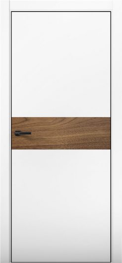 Межкомнатная дверь с экошпоном Aurum Doors Паладий Pd 5 Аляска Black Edition Орех Пекан — фото 1