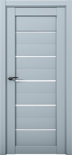 Межкомнатная дверь с экошпоном Aurum Doors Кобальт Co 1 Deep Blue Белый лакобель — фото 1