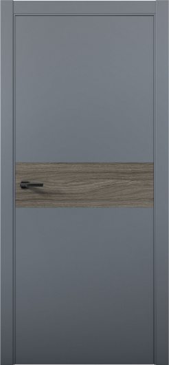 Межкомнатная дверь с экошпоном Aurum Doors Паладий Pd 5 Антрацит Кромка ABC Дуб Миндаль — фото 1
