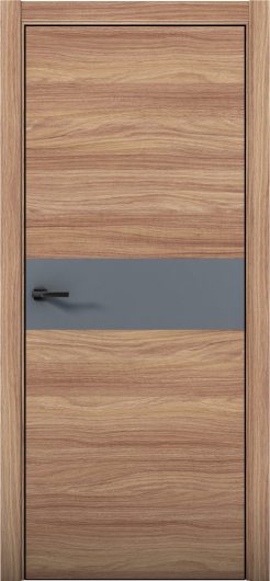 Межкомнатная дверь с экошпоном Aurum Doors Плутоний Pu 5 Дуб Натуральный Black Edition Антрацит — фото 1