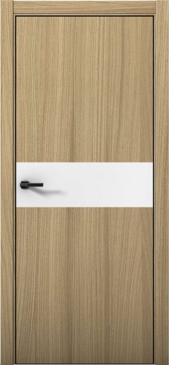 Межкомнатная дверь с экошпоном Aurum Doors Плутоний Pu 5 Дуб Светлый Black Edition Аляска — фото 1