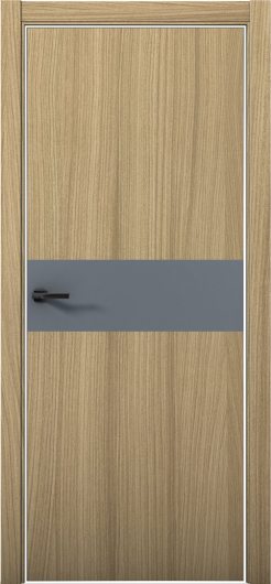 Межкомнатная дверь с экошпоном Aurum Doors Плутоний Pu 5 Дуб Светлый Al White Антрацит — фото 1