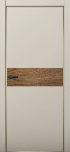 Межкомнатная дверь с экошпоном Aurum Doors Паладий Pd 5 Силк Грей Gold Edition Орех Пекан — фото 1