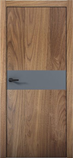 Межкомнатная дверь с экошпоном Aurum Doors Плутоний Pu 5 Орех Пекан Black Edition Антрацит — фото 1