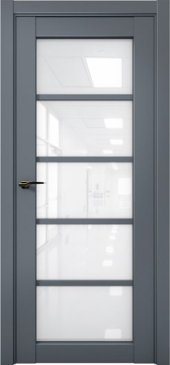 Межкомнатная дверь с экошпоном Aurum Doors Кобальт Co 23 Антрацит Белый лакобель — фото 1