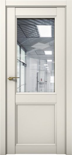 Межкомнатная дверь с экошпоном Aurum Doors Кобальт Co 33 Магнолия Прозрачное зеркало — фото 1