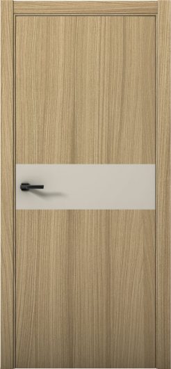 Межкомнатная дверь с экошпоном Aurum Doors Плутоний Pu 5 Дуб Светлый Кромка ABC Силк Грей — фото 1
