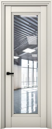 Межкомнатная дверь с экошпоном Aurum Doors Кобальт Co 38 Магнолия Прозрачное стекло — фото 1