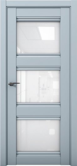 Межкомнатная дверь с экошпоном Aurum Doors Кобальт Co 24 Deep Blue Белый лакобель — фото 1