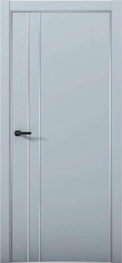 Межкомнатная дверь с экошпоном Aurum Doors Паладий Pd 4 Deep Blue Анодированная кромка Al — фото 1
