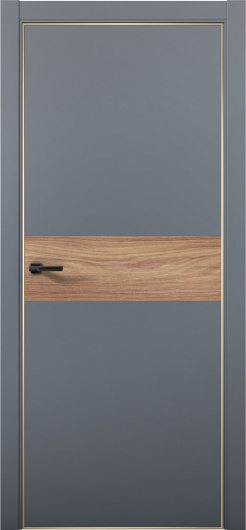 Межкомнатная дверь с экошпоном Aurum Doors Паладий Pd 5 Антрацит Gold Edition Дуб Натуральный — фото 1