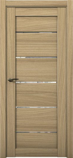 Межкомнатная дверь с экошпоном Aurum Doors Кобальт Co 1 Дуб Светлый Прозрачное зеркало — фото 1
