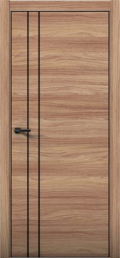 Межкомнатная дверь с экошпоном Aurum Doors Плутоний Pu 4 Дуб Натуральный Black Edition — фото 1