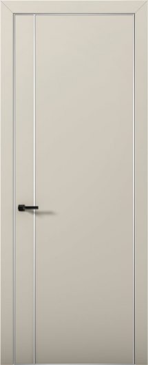 Межкомнатная дверь с экошпоном Aurum Doors Палладий Pd 10 Силк Грей Анодированная кромка Al — фото 1