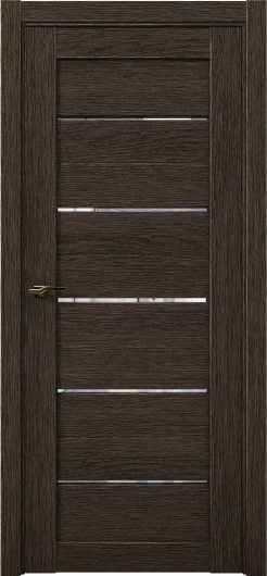 Межкомнатная дверь с экошпоном Aurum Doors Кобальт Co 1 Дуб Темный Прозрачное зеркало — фото 1