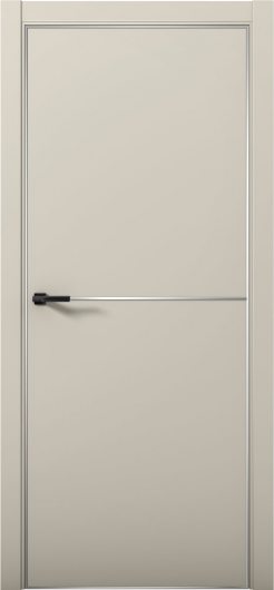 Межкомнатная дверь с экошпоном Aurum Doors Паладий Pd 2 Силк Грей Анодированная кромка Al — фото 1