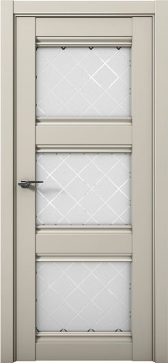 Межкомнатная дверь с экошпоном Aurum Doors Кобальт Co 24 Силк грей Стекло Ромб — фото 1