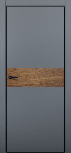 Межкомнатная дверь с экошпоном Aurum Doors Паладий Pd 5 Антрацит Black Edition Орех Пекан — фото 1