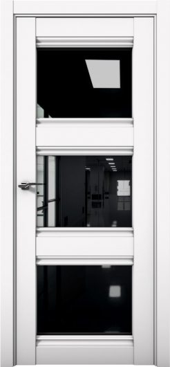 Межкомнатная дверь с экошпоном Aurum Doors Кобальт Co 24 Аляска Черный лакобель — фото 1