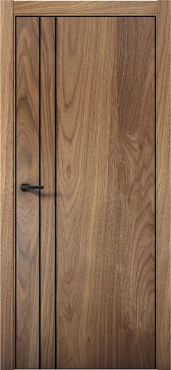 Межкомнатная дверь с экошпоном Aurum Doors Плутоний Pu 4 Орех Пекан Black Edition — фото 1