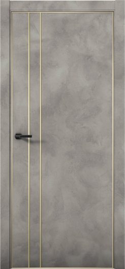 Межкомнатная дверь с экошпоном Aurum Doors Плутоний Pu 4 Бетон LOFT Gold Edition — фото 1